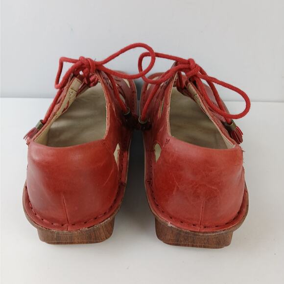 Algeria SZ 39/9 Valerie Red Gladiator Inspired Corkbed Lace Up Sandal - Picture 4 of 7